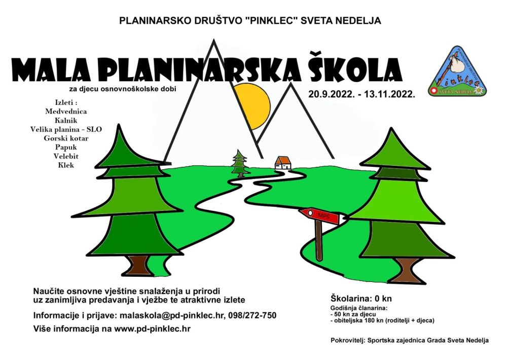 Mala planinarska škola - plakat